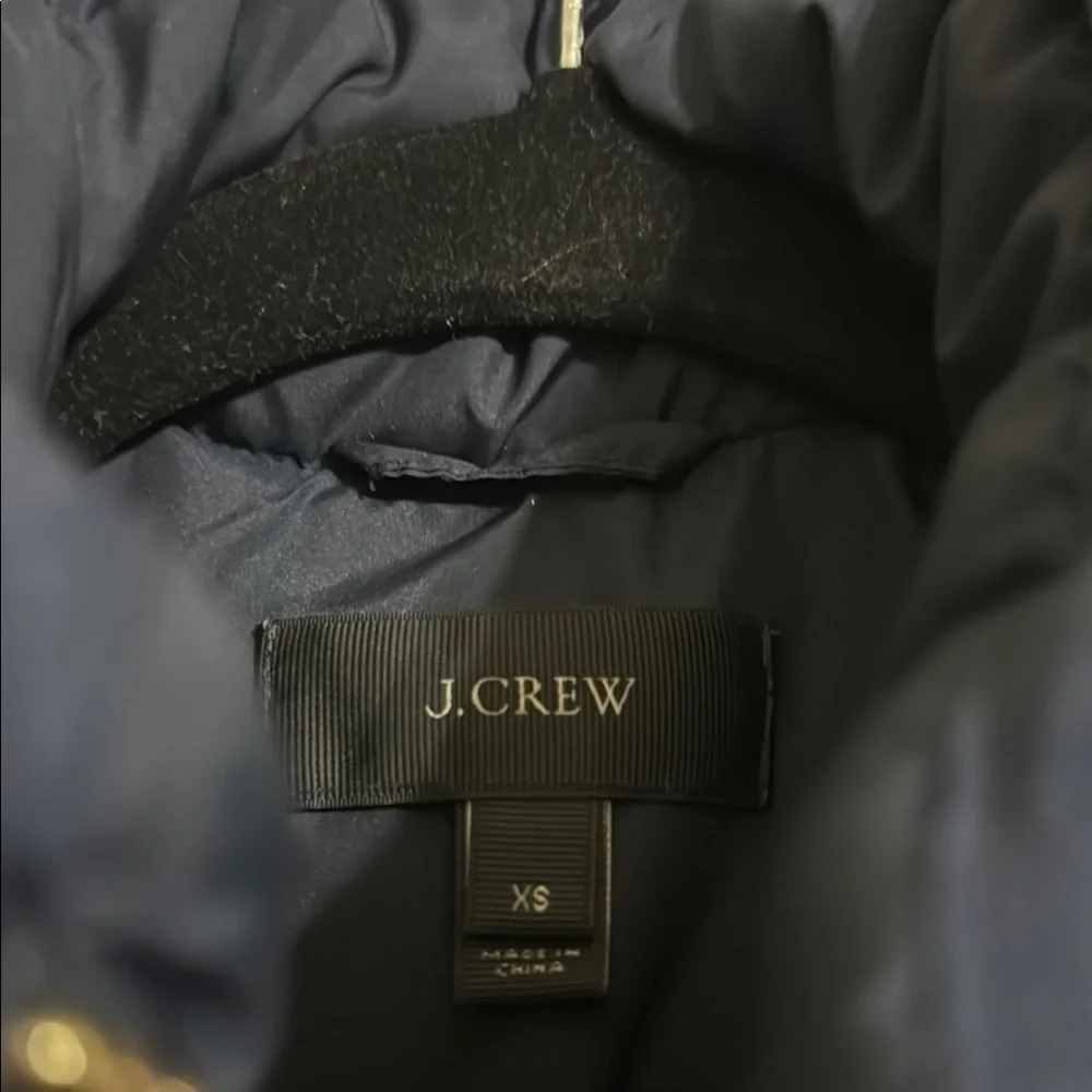J Crew Navy Quilted Puffer Vest